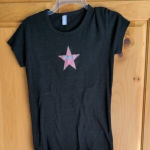 American Apparel Girl's WICKED Black Short-sleeveTee